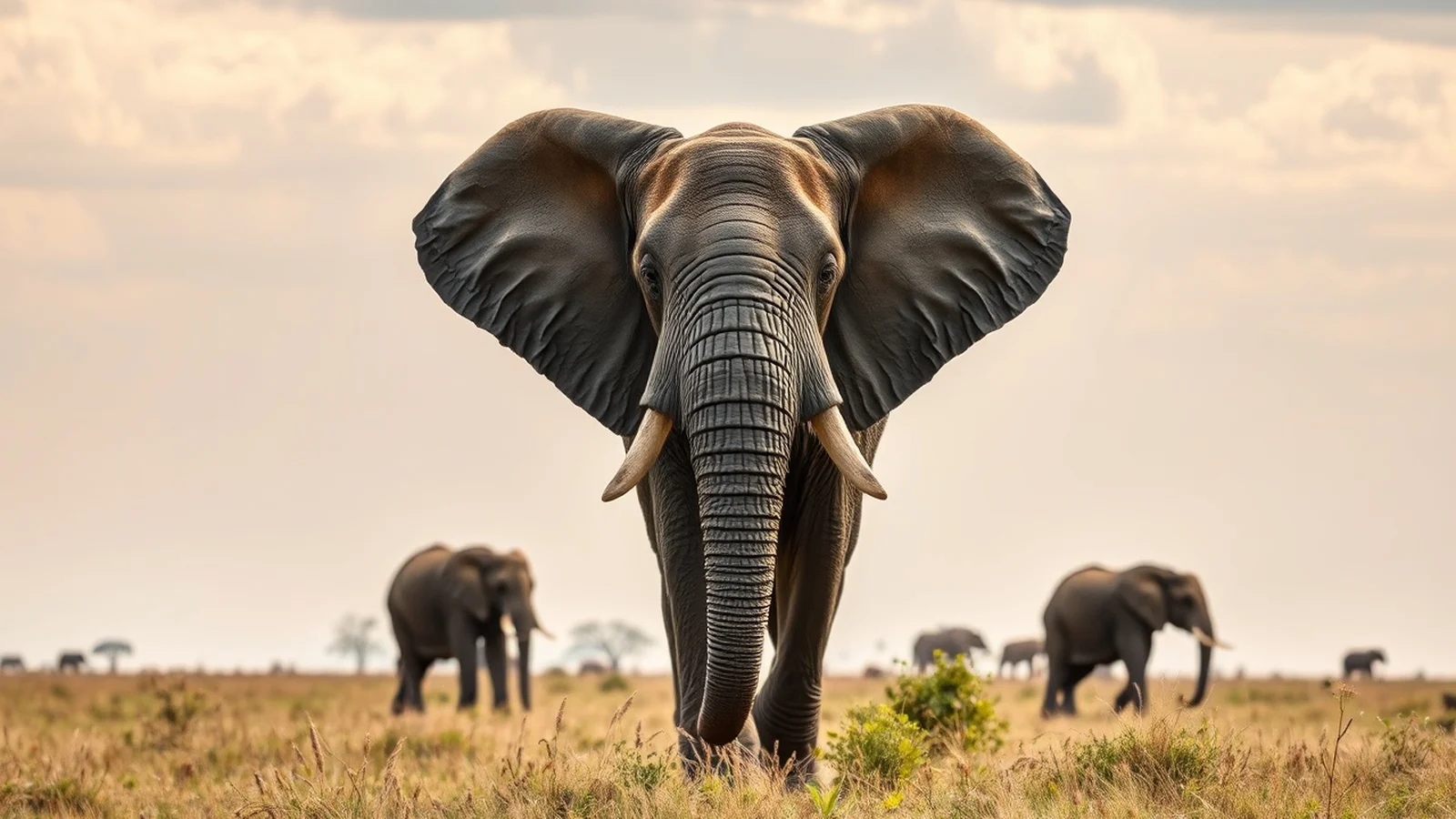 elefante africano na savana