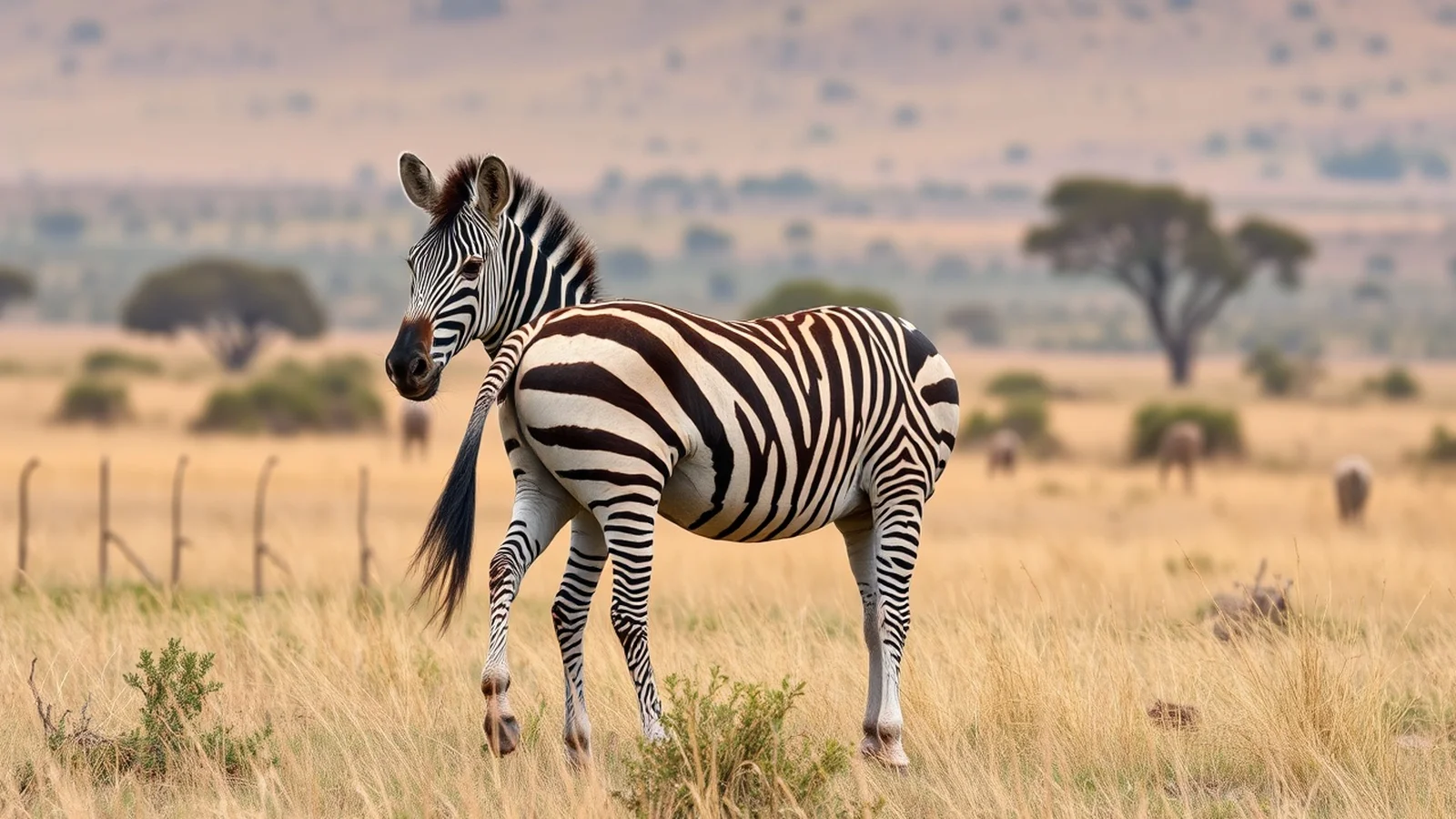 zebra na savana africana