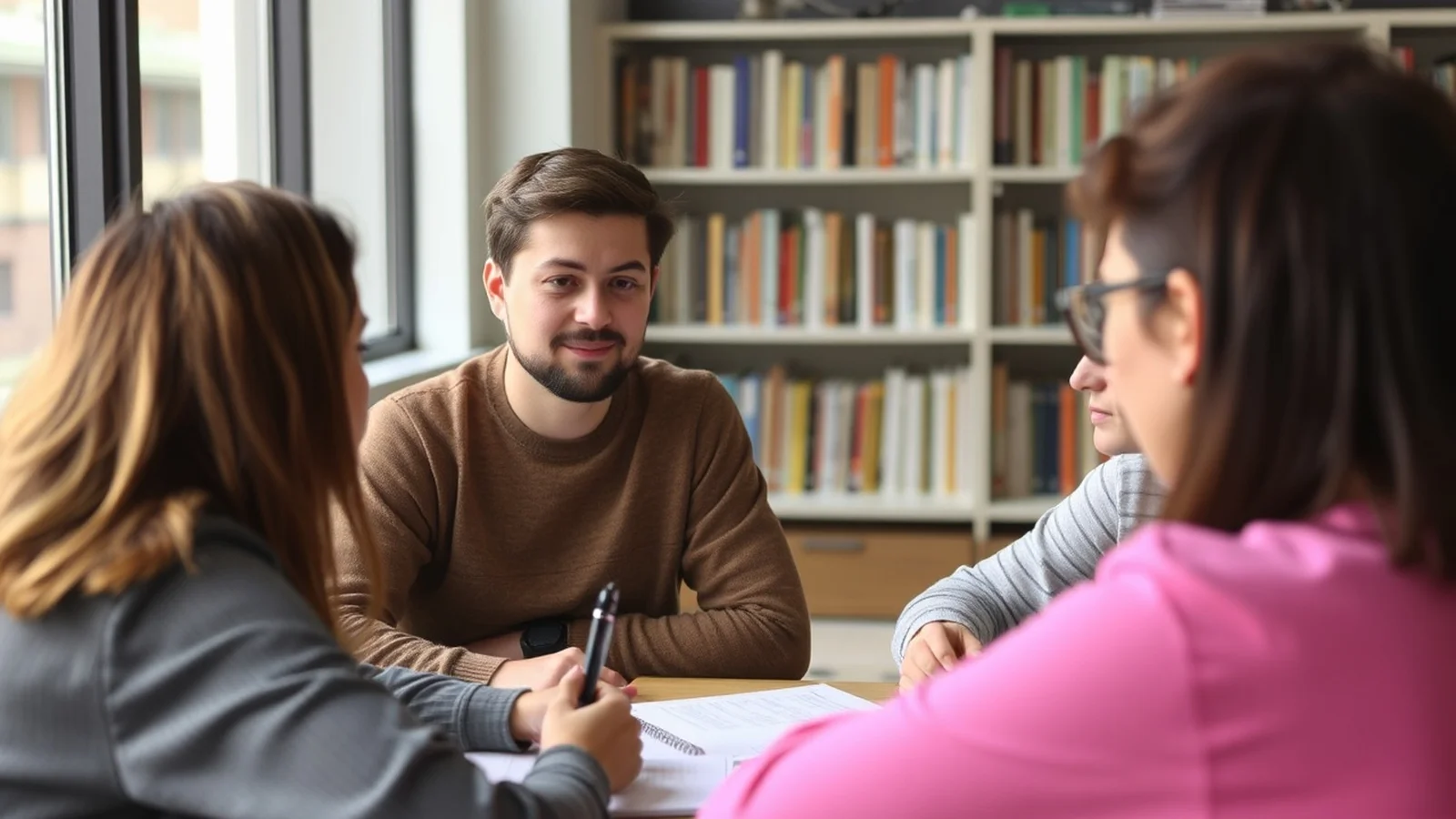 estudantes discutindo filosofia