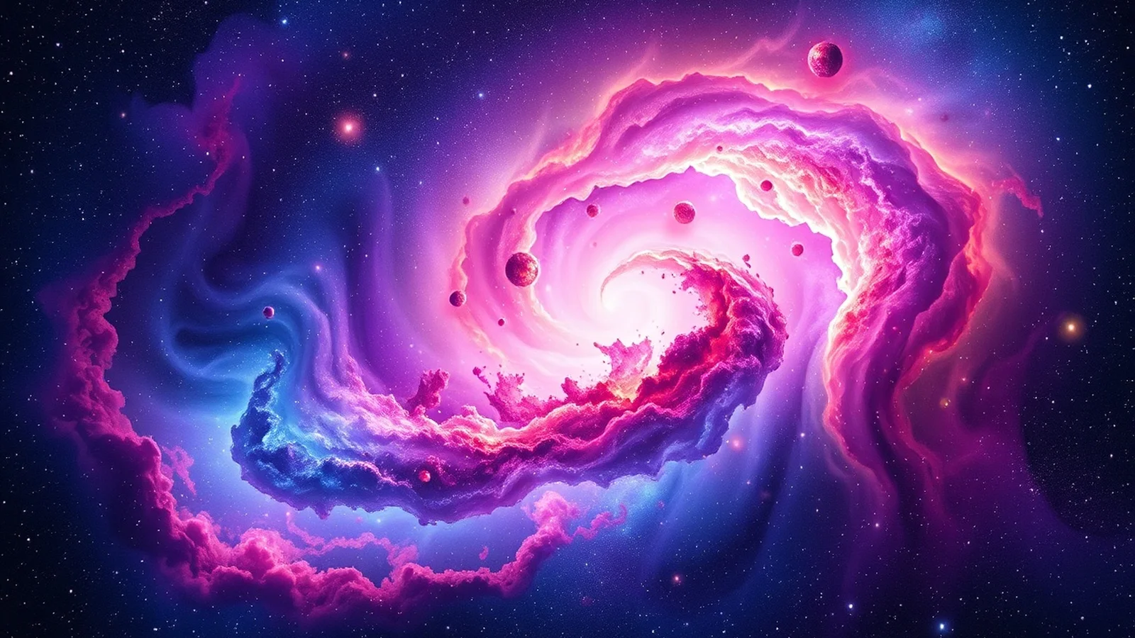 galaxia colorida no universo
