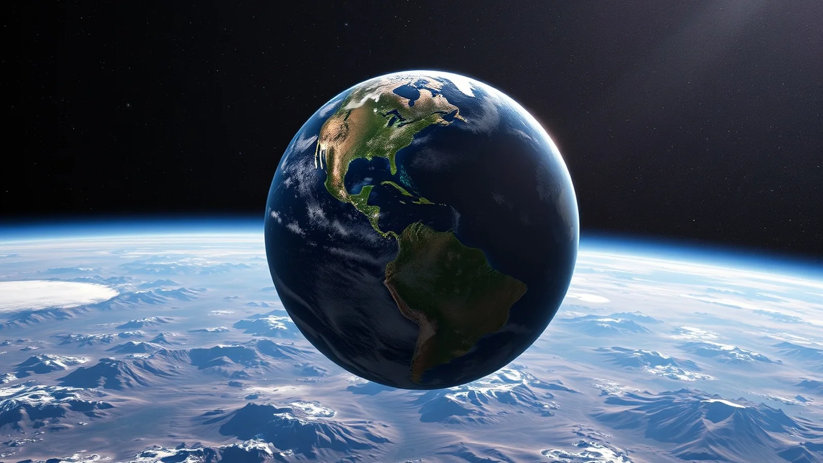 planeta terra visto do espaco