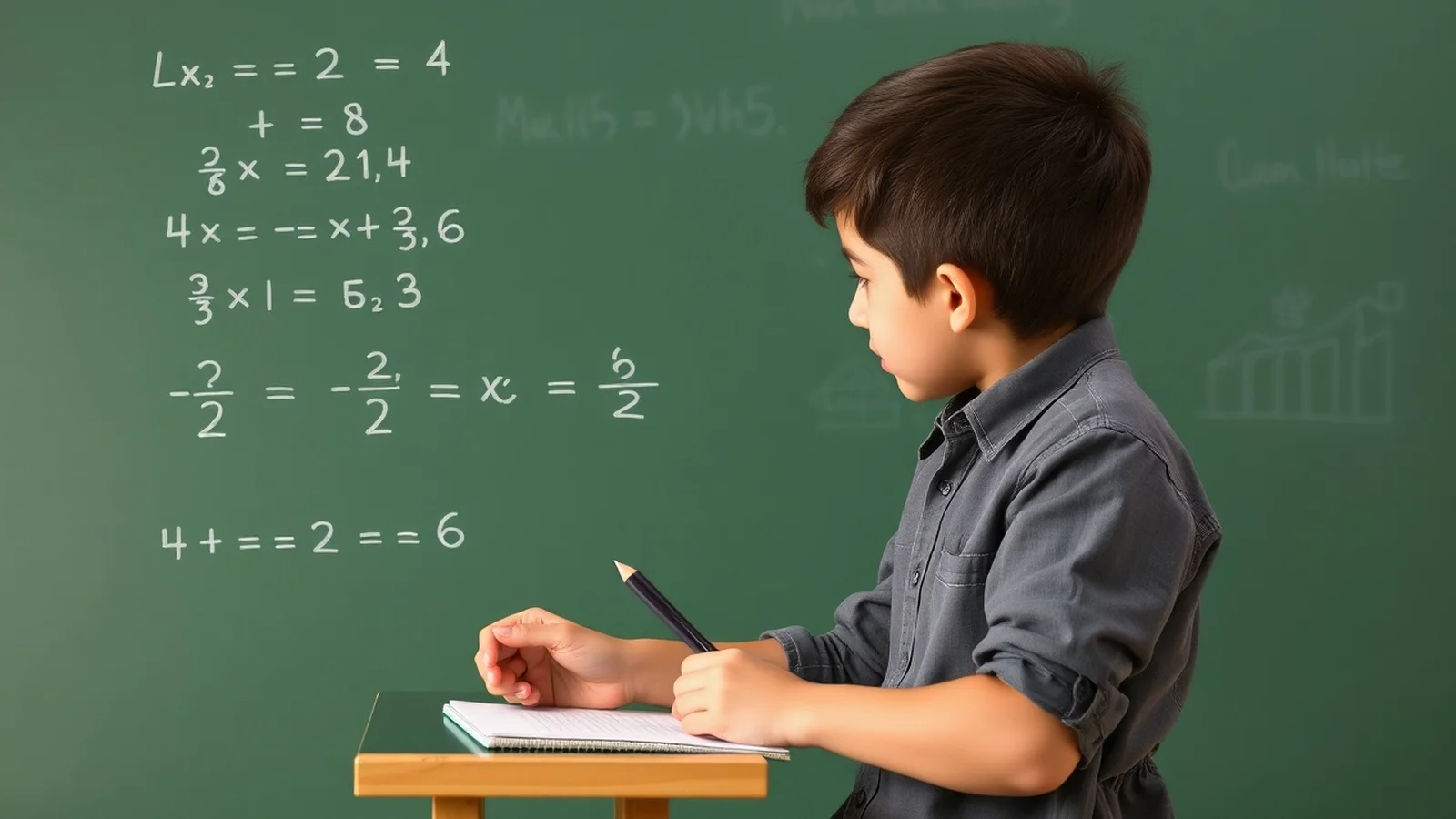 estudante resolvendo equacao primeiro grau