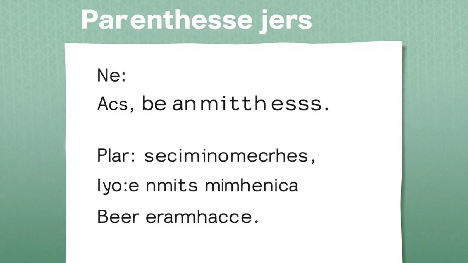 Parênteses: Como Usar Corretamente na Escrita