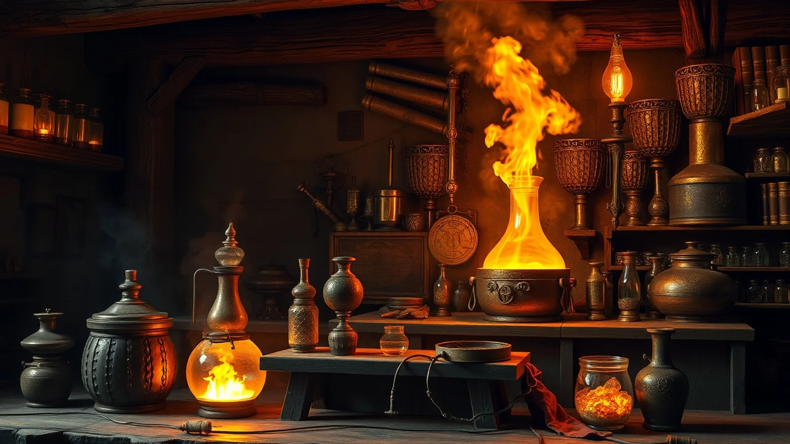 alquimia laboratorio medieval