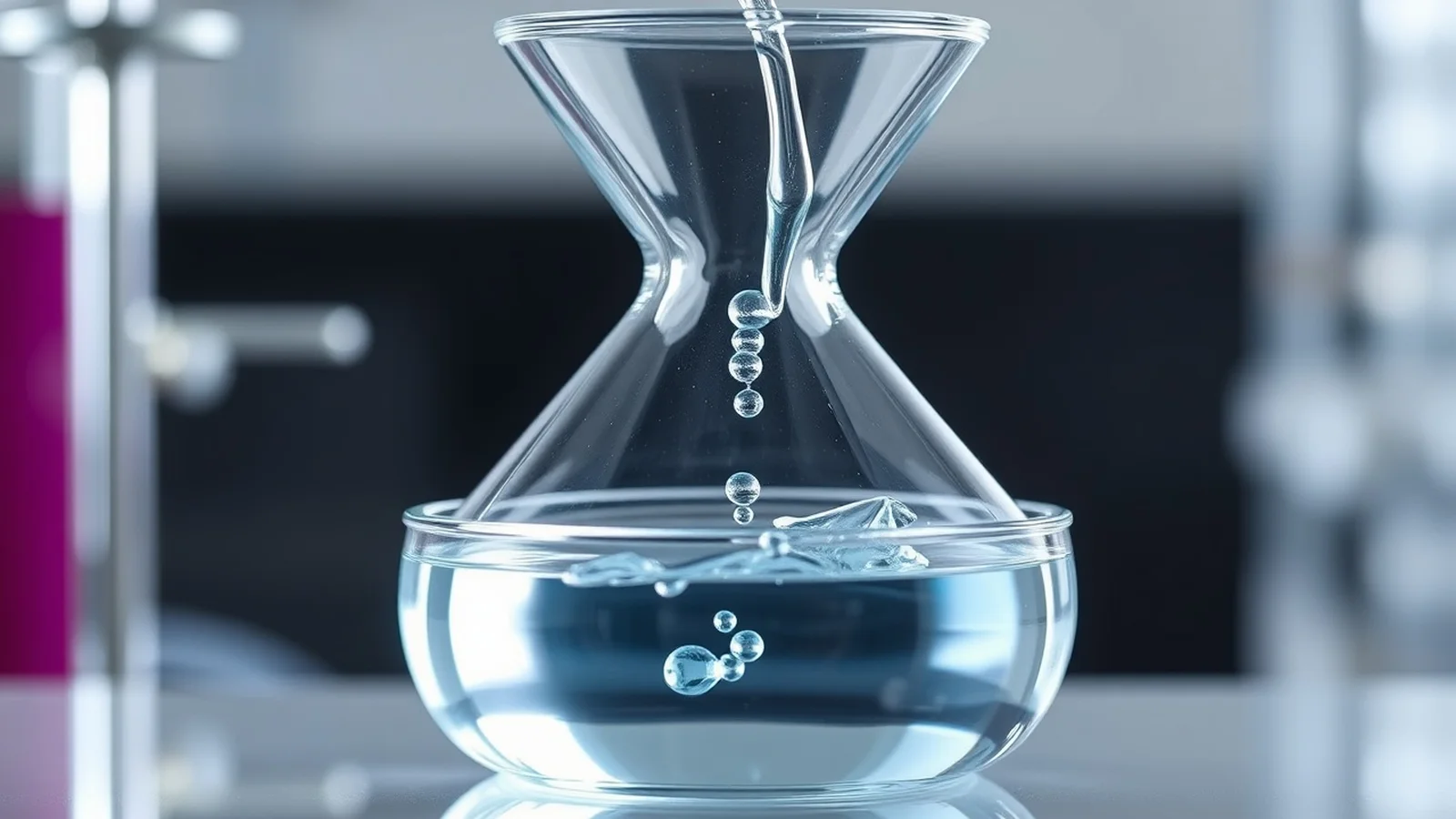 funil de decantacao agua e oleo